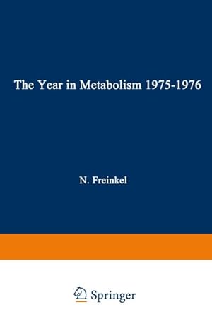 Seller image for The Year in Metabolism 19751976 for sale by AHA-BUCH GmbH