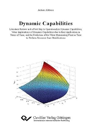 Imagen del vendedor de Dynamic Capabilities : Literature Review and a First Step to Operationalize Dynamic Capabilities, Value Implications of Dynamic Capabilities due to their Application in Terms of Time, and the Prediction of the Value Maximizing Point in Time to Perform Resource Ba a la venta por AHA-BUCH GmbH