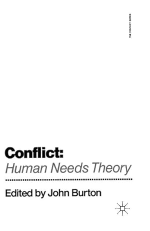 Imagen del vendedor de Conflict: Human Needs Theory a la venta por AHA-BUCH GmbH