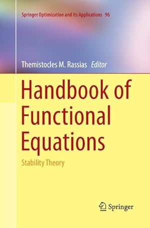 Bild des Verkufers fr Handbook of Functional Equations : Stability Theory zum Verkauf von AHA-BUCH GmbH