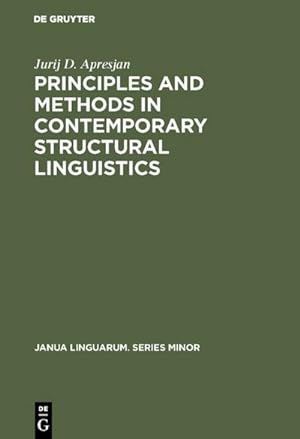 Seller image for Principles and Methods in Contemporary Structural Linguistics for sale by AHA-BUCH GmbH
