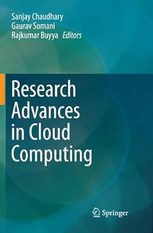 Bild des Verkufers fr Research Advances in Cloud Computing zum Verkauf von AHA-BUCH GmbH