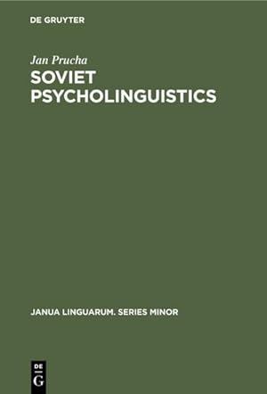 Bild des Verkufers fr Soviet Psycholinguistics zum Verkauf von AHA-BUCH GmbH