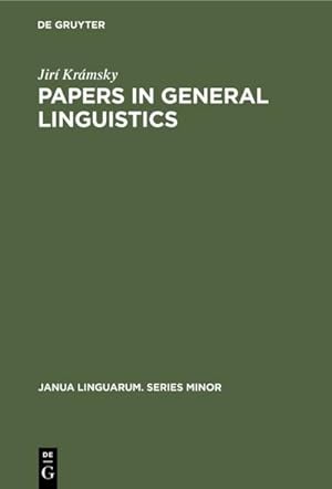 Imagen del vendedor de Papers in General Linguistics a la venta por AHA-BUCH GmbH
