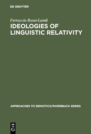 Bild des Verkufers fr Ideologies of Linguistic Relativity zum Verkauf von AHA-BUCH GmbH