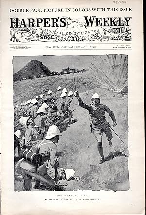 Imagen del vendedor de ENGRAVING: "The Wavering Line: An Incident at the Battle of Magersfontein". engraving from Harper's Weekly, February 17, 1900 a la venta por Dorley House Books, Inc.