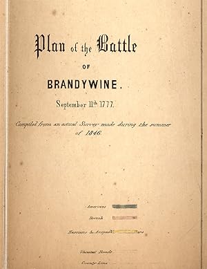[1846 Hand-Colored Map: Plan of the Battle of Brandywine. September 11th, 1777. Compiled from an ...