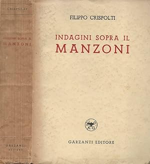 Bild des Verkufers fr Indagini sopra il Manzoni zum Verkauf von Biblioteca di Babele