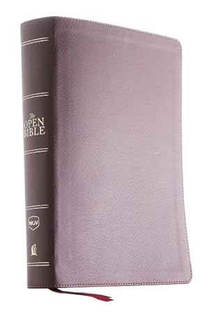 Seller image for NKJV Open Bible : The New King James Version, Open Bible, Brown Leathersoft, Red Letter Edition, Comfort Print - Complete Reference System for sale by GreatBookPrices