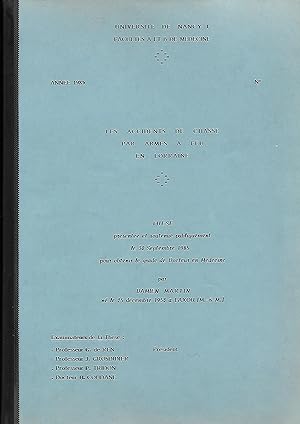 les ACCIDENTS de CHASSE par ARMES à FEU en LORRAINE - thèse 1985