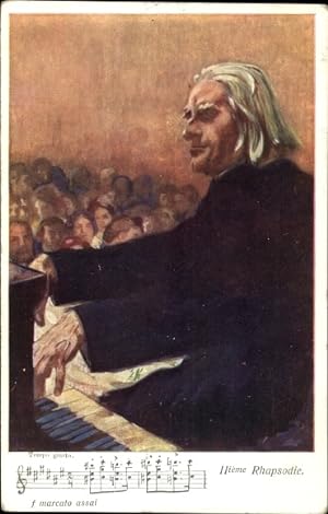 Bild des Verkufers fr Knstler Ansichtskarte / Postkarte Friedrich, Komponist Franz Liszt, Liszt Ferencz, Portrait zum Verkauf von akpool GmbH