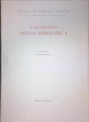 Bild des Verkufers fr Catalogo della biblioteca zum Verkauf von Librodifaccia