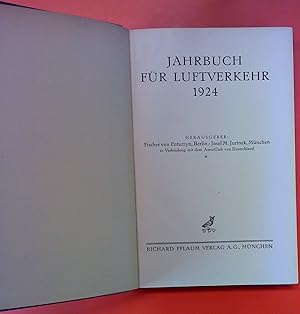 Imagen del vendedor de Jahrbuch fr Luftverkehr 1924. a la venta por biblion2