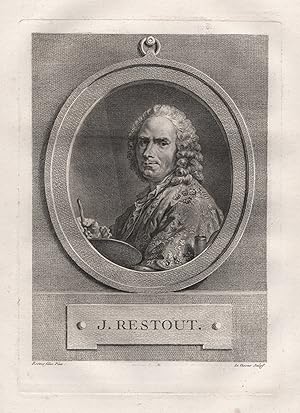 Image du vendeur pour J. Restout" - Jean-Bernard Restout (1732-1797) painter peintre Maler Portrait mis en vente par Antiquariat Steffen Vlkel GmbH