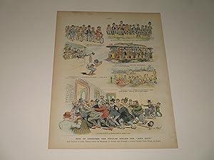 Seller image for 1896 Puck Lithograph of "How To Overcome The Popular Dislike for Jury Duty" - The Tedium of Long Trials Could Be Relieved By Giving the Jurymen a Little Outing Each Week, As Above for sale by rareviewbooks