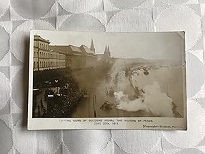 The Guns of Cologne WW1 Military Postcard. 'To Signal the Signing of Peace June 28th 1919'.