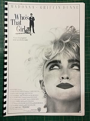 Who's That Girl production notes. Film Ephemera