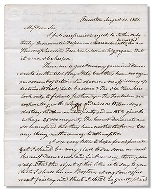 [1851 Autograph Letter Signed by Marcus Morton, Massachusetts Governor, Supreme Court Judge, and ...