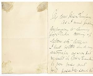 AUTOGRAPH LETTER SIGNED by the Popular 19th Century American Stage Actress KITTY BLANCHARD RANKIN.