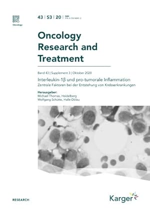 Seller image for Interleukin-1 Und Pro-tumorale Inflammation : Zentrale Faktoren Bei Der Entstehung Von Krebserkrankungen. Supplementheft: Oncology Research and Treatment 2020 -Language: german for sale by GreatBookPrices