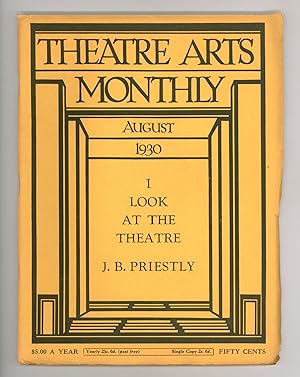 Theatre Arts Monthly, August 1930 Magazine; Containing Rockwell Kent Mural, ACtress Peggy Ashcrof...