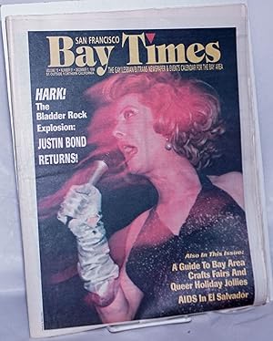 Imagen del vendedor de San Francisco Bay Times: the gay/lesbian/bi/trans newspaper & calendar of events for the Bay Area; [aka Coming Up!] vol. 15, #31, Dec. 1, 1994; Justin Bond Returns! a la venta por Bolerium Books Inc.