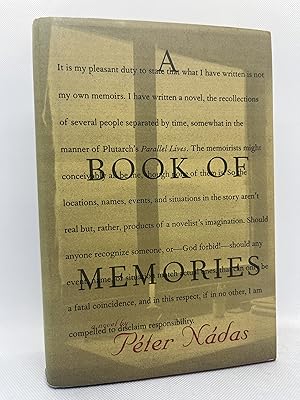 Imagen del vendedor de A Book of Memories (First U.S. Edition) a la venta por Dan Pope Books