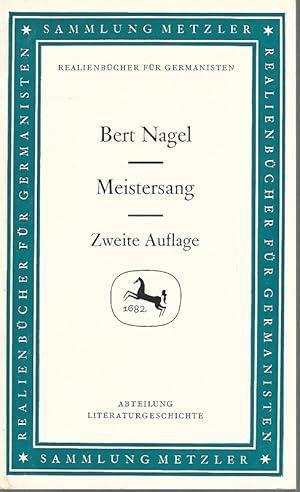 Bild des Verkufers fr Meistersang. Sammlung Metzler, M 12. Abteilung D: Literaturgeschichte. zum Verkauf von Lewitz Antiquariat