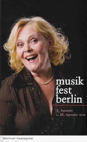 Bild des Verkufers fr Musikfest Berlin 10, 2. September bis 21. September. [Programmheft]. zum Verkauf von Fundus-Online GbR Borkert Schwarz Zerfa