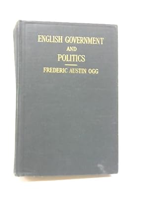 Seller image for English Government and Politics for sale by World of Rare Books