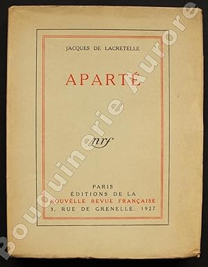 Seller image for Apart.Colre - Journal de Colre - Dix jours  Ermenonville. for sale by Bouquinerie Aurore (SLAM-ILAB)