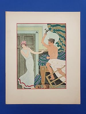 ART-DECO - POCHOIR - MEDECINE - Réveil troublé et colérique - Tirage couleurs sur Papier Japon