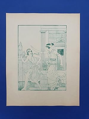 ART-DECO - POCHOIR - MEDECINE - Exercice - Tirage vert sur Papier Japon