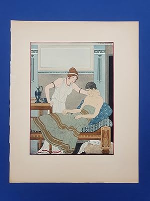 ART-DECO - POCHOIR - MEDECINE - Fatigue - Tirage couleurs sur Papier Japon