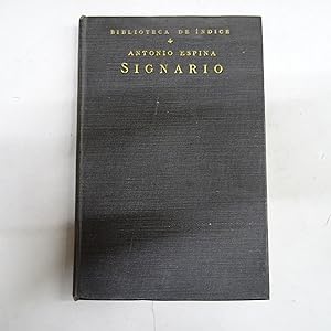 Imagen del vendedor de SIGNARIO (versos). a la venta por Librera J. Cintas