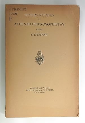 Observationes in Athenaei Deipnosophistas. (Zugl. Dissertation).