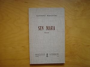 Imagen del vendedor de Sen mara. Poezje a la venta por Polish Bookstore in Ottawa