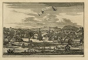 Antique Print-TOPOGRAPHY-HARBOR-ARAKAN-MYANMAR-SCHOUTEN-Schouten-1708