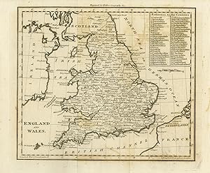 Antique Print-MAP-ENGLAND-WALES-WALKER-Anonymous-1810