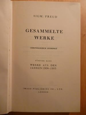 Gesammelte Werke. Chronologisch geordnet. Fünfter Band. Werke aus den Jahren 1904 - 1905. Unter M...