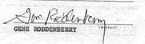Gene Roddenberry 1964 Signed TV Contract