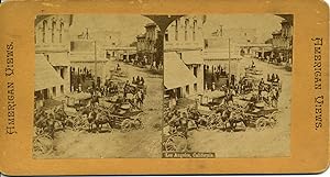 Early Stereoview of Los Angeles Street Scene