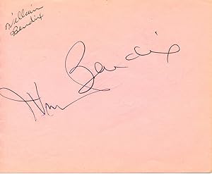 Bild des Verkufers fr William Bendix Signature zum Verkauf von Max Rambod Inc