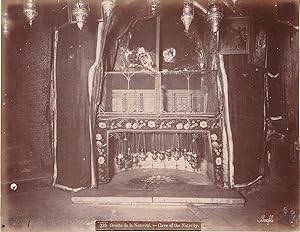 Early Photograph of Cave of the Nativity - circa 1880 by Bonfils