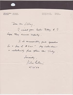 Michael Collins Autograph Letter Signed