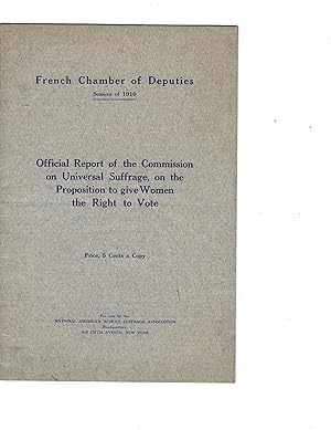 Seller image for Commission on Universal Suffrage, pamphlet, 1910 for sale by Max Rambod Inc