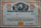 Western Union International, Stock Certificate