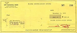 Mark Spitz Signed Check