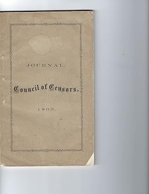 First petition for women's suffrage in Vermont, Journal of the Council of Censors of the State of...