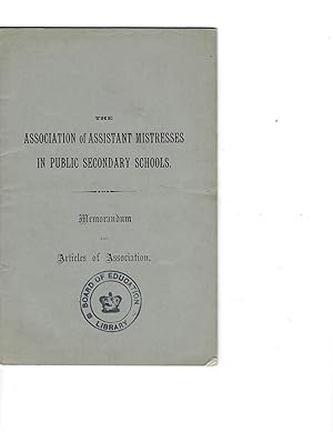The Association of Assistant Mistresses in Public Secondary Schools, booklet